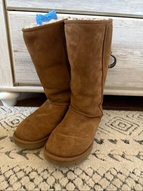 UGG Classic Women's Tall Suede Winter Boots in Chestnut